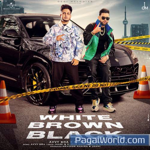 White Brown Black White Brown Black Poster
